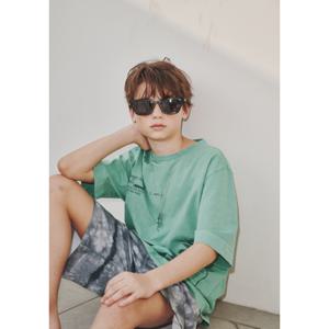 [블루테일]AZC1TS02GN 비비드그린 야자수 나염 반팔 티셔츠