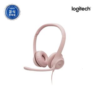 로지텍코리아 H390 헤드밴드형 USB 스테레오 헤드셋 디지털 스트레오사운드/간편한 사운드컨트롤 핑크