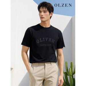 [올젠]남녀공용 올리버 캠퍼스 그래픽 반팔 티셔츠 (ZMD2TR1901_A)