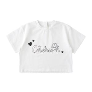 블루독스튜디오[테일스쿱](WH)코튼세미크롭티셔츠7531433207 25여름상품 여아티셔츠 키즈티셔츠 크롭티셔츠