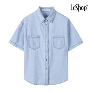 르샵  빈티지 포켓 데님 반팔 셔츠 (BP5BL034A)