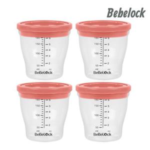 [베베락]엘파 이유식 밀폐용기 180ml 피치핑크(4P)