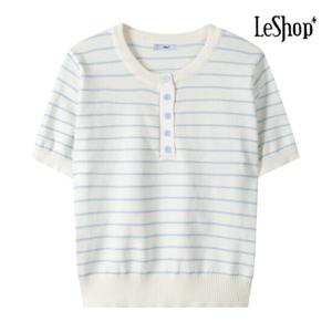 르샵  스트라이프 반팔 니트 (BP6KP002A)