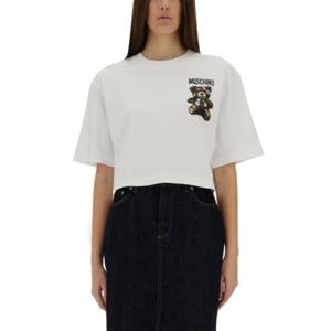 모스키노 반팔 티셔츠 07100442 1001 WHITE