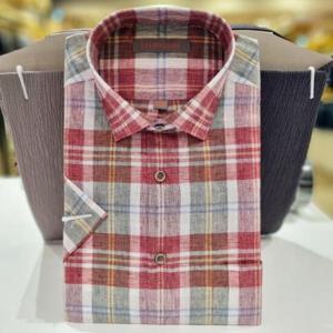 [엘르옴므]EBEHR11096_LINEN BLEND 체크셔츠