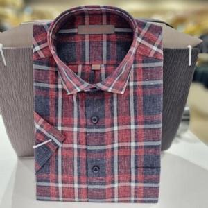 [엘르옴므]EBEHR11080_LINEN BLEND 체크셔츠