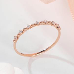 [비앤비골드] 14K 세븐 미니 큐빅 열송이 반지 SRS41593