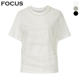 [포커스]포커스 진주넥 매쉬 탑 티셔츠_VF5M1TS6631