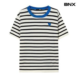 [BNX]스트라이프 하트 니트 (BX2KP018L0)