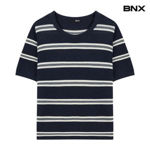 [BNX]라운드넥 단가라 니트 (BX2KP020L0)