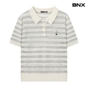 [BNX]래빗 자수 단가라 니트 (BX2KP022L0)