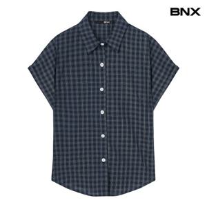 [BNX]체크 소매 롤업 셔츠 (BX2BL020L0)