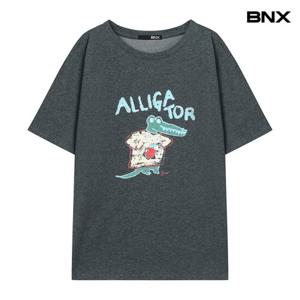 [BNX]악어프린팅 반팔 티셔츠 (BX2TS036L0)