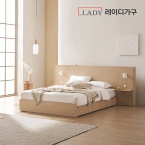 레이디가구 머무름 호텔 수납 침대 Q + 패널 2EA + 필로우탑 50T