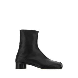MAISON MARGIELA 블랙 가죽 타비 앵클 부츠 S57WU0153PR058 T8013
