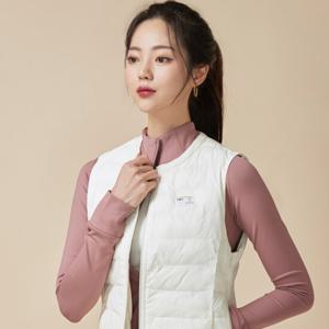 어플지원 스마트 발열조끼 온열조끼 여성 아이보리 골프 캠핑 낚시 USB