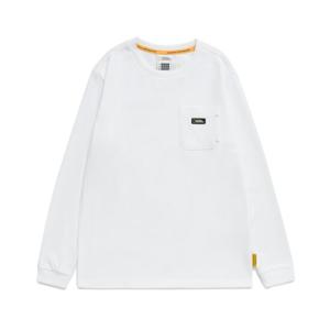 내셔널지오그래픽 키즈 K241UTS920 스몰로고 긴팔티 WHITE