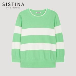 [SISTINA] 인기 스트라이프 7부 니트_ASKPOO11020_LN