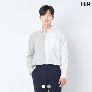 [HUM]남) 배색 오버핏 셔츠(FHOECSL145M)