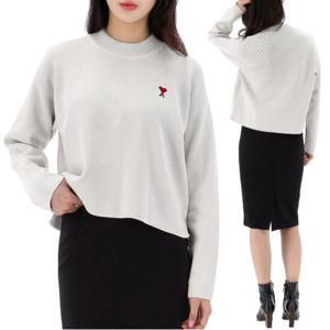 아미 스몰 하트 로고 자수 스웨터 UKS046 KN0042 193