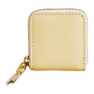 꼼데가르송 지퍼 클로저 가죽 동전 지갑 LSA4100ECRU Beige