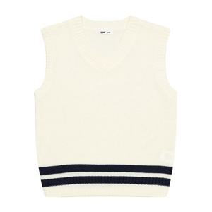 [소이]남아 라인 배색 브이넥 니트 베스트 23S5003_IV