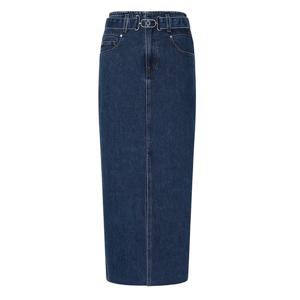 [게스] 여성 청치마 벨트 인디고 롱 스커트 미디엄블루 YN5D6578