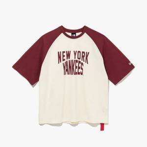 [뉴에라] MLB 뉴욕 양키스 래글런 티셔츠 티베트 레드 14679816