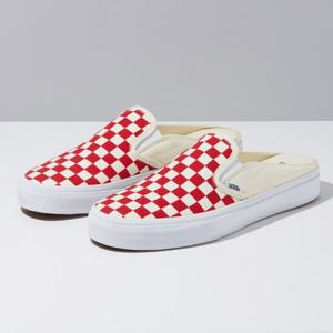 [VANS] 공용 체커보드 클래식 슬립온 뮬 단화 VN0004KTTLF RED