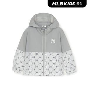 [MLB키즈 공식] 25SS 다이아 모노그램 경량 바람막이 NY (Ivory) 7AWJMD653-50IVS