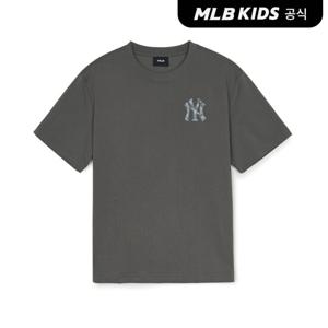 [MLB키즈 공식] 빈티지 모노그램 빅럭스 티셔츠 NY (L.Charcoal Grey) 7ATSMV453-50CGL