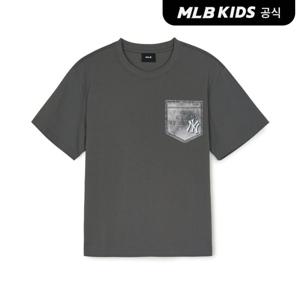 [MLB키즈 공식] 빈티지 모노그램 포켓 티셔츠 NY (L.Charcoal Grey) 7ATSMV253-50CGL