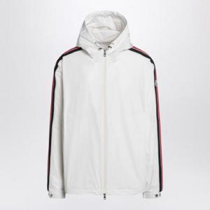 MONCLER White zip-up jacket with blue/red bands 1A001-8759876/Q_MONCL-035