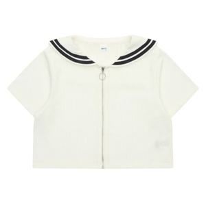 [에스핏]세일러 골지 점퍼  - 화이트 (SJZ304FKJP02)