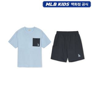 [MLB KIDS] 베이직 아웃도어 메쉬 포켓 티셔츠 세트 - SBL (7AS1B0653)