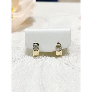 미니골드 14K 라운딩 러브 귀걸이 ETRM4410