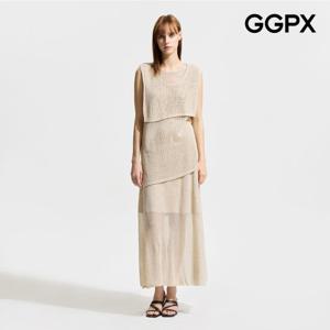GGPX  썸머 레이어드 롱 네트 원피스 (GP5OP007F)