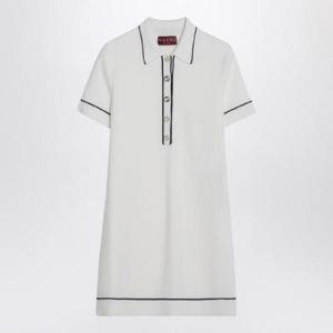 GUCCI White and blue wool polo dress 813816XKEHH/Q_GUC-9034