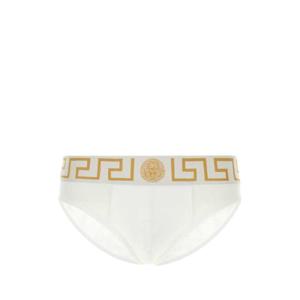 VERSACE 화이트 스트레치 코튼 브리프 AU100271A10011 A81H
