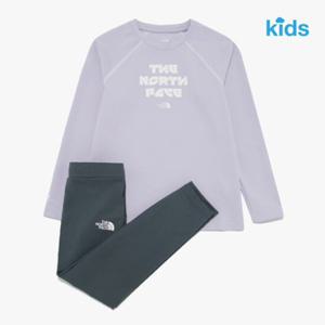 [노스페이스키즈] (NT7TR21U_라벤더) 키즈 서프사이드 긴팔 세트   NKUS