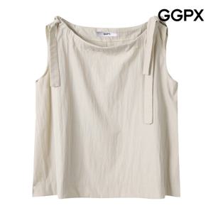 GGPX  숄더 매듭 베이직 뷔스티에 셔츠 (GP4SH047F)