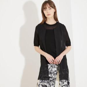 [올리비아로렌]올리비아로렌 MG01 배색 쉬폰 베스트 VOCQC3M5121