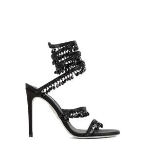 Rene Caovilla 클레오 샹들리에 샌들 C10182105R001 V050BLACKSATIN TP940755452