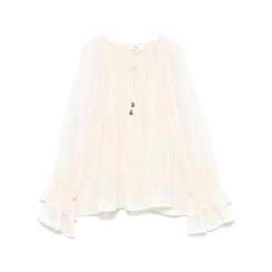25 SS 끌로에 개더 실크 블라우스 CH24WHT71117 TP432288472