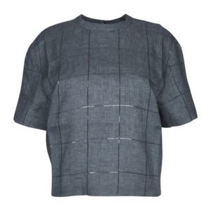 브루넬로쿠치넬리 그레이 체크 루즈 핏 블라우스 MM633HK700 C