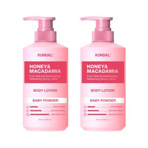 쿤달 허니 앤 마카다미아 퓨어 바디로션 베이비파우더 500ml x2개