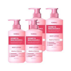 쿤달 허니 앤 마카다미아 퓨어 바디로션 페어앤프리지아 500ml x4개