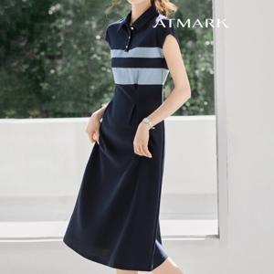 ATMARK 캡소매하프투라인원피스_AA53OP038G