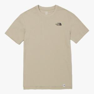 M 노스페이스반팔티 DQC NT7UN46C 코튼 레이어드 반팔 라운드티 BEIGE