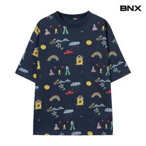 [BNX]프린팅박스핏반팔 티셔츠 (BX2TS035L0)
